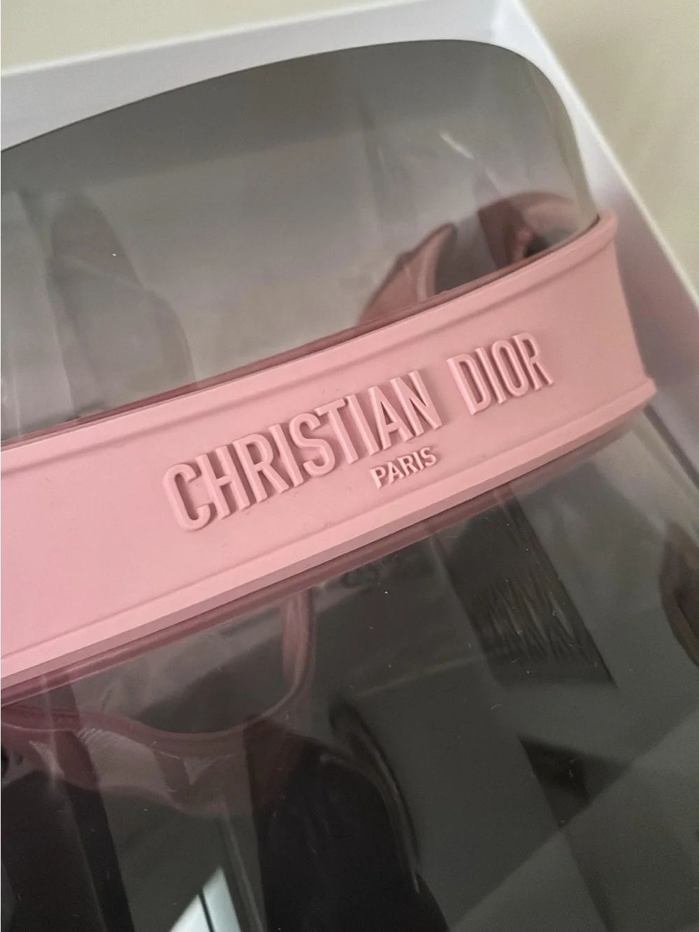 Dior Pink Shield Visor with Smoke Lens
